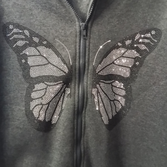 Charcoal grey butterfly hoodie 🦋 - Picture 3 of 3